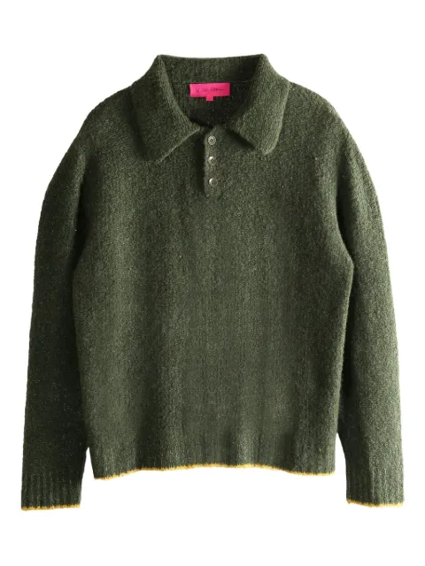 The Elder Statesman contrasting-trim polo shirt