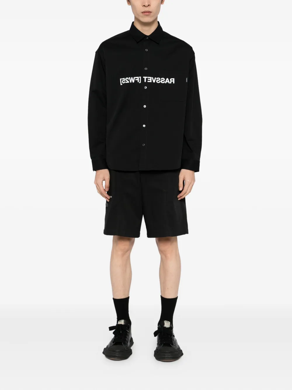 Rassvet Logo-print Shirt In Black