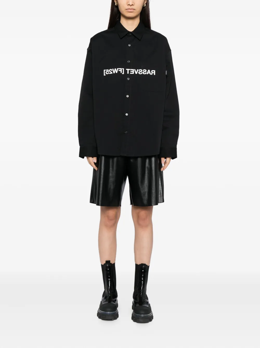 Rassvet Logo-print Shirt In Black