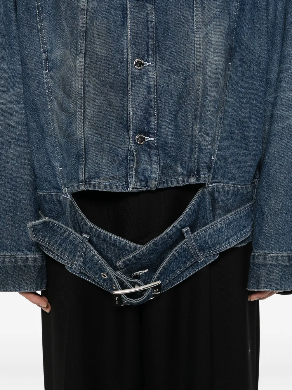 Simone Rocha Denim jack Blauw