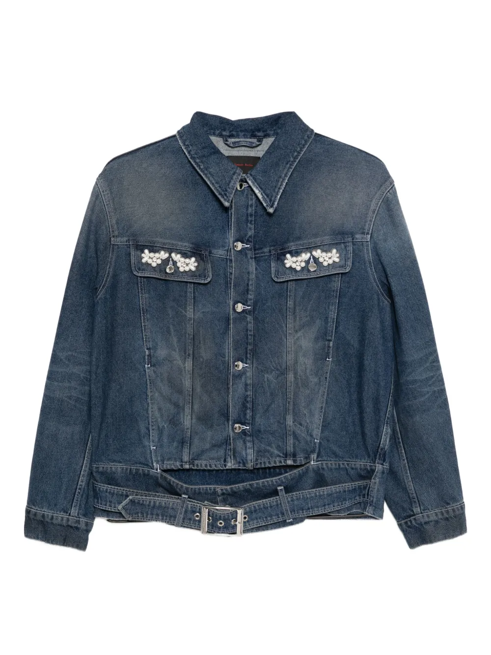 Simone Rocha Jeansjacke mit Kristallen | Blau | Image 1