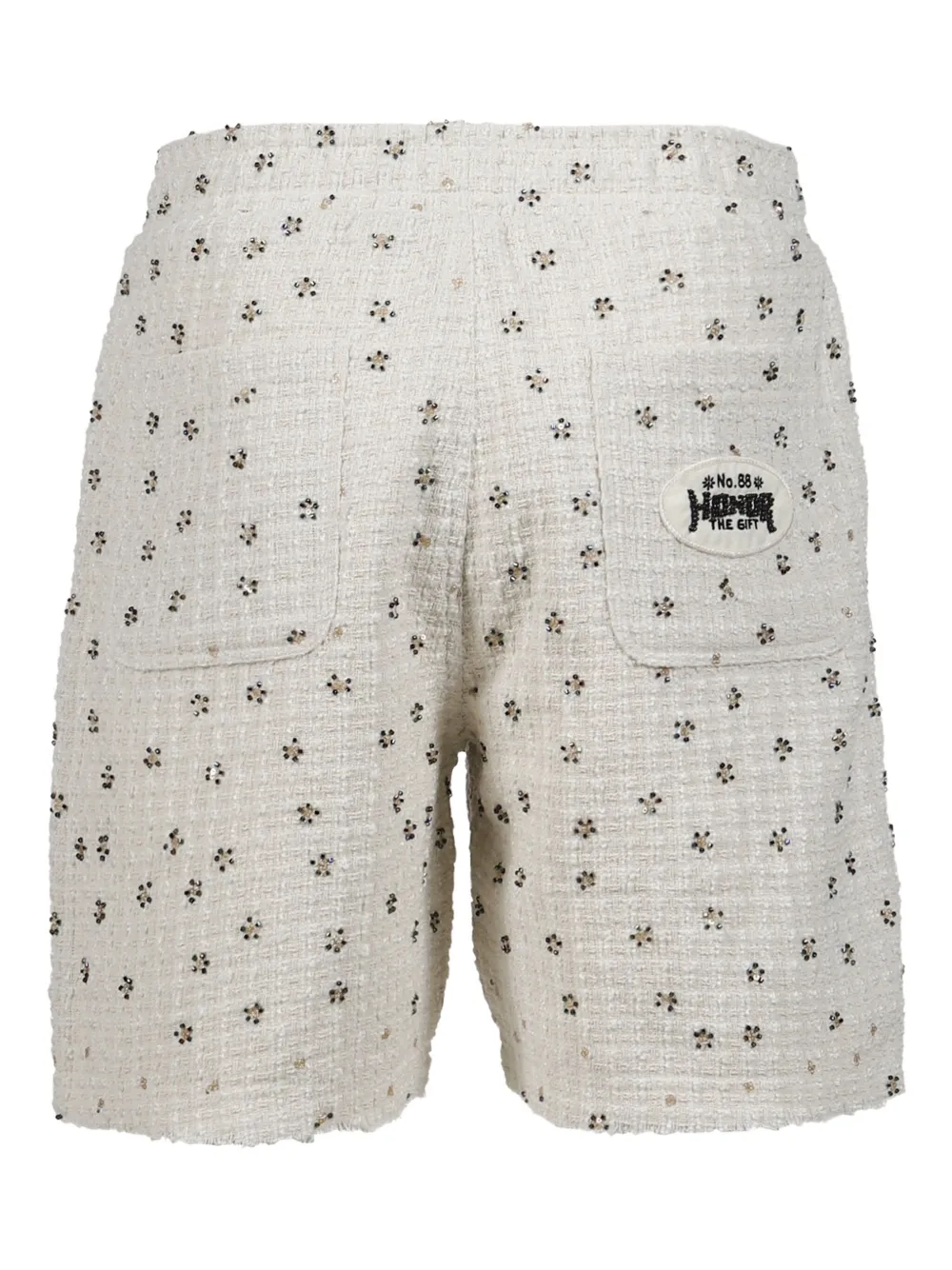 Honor The Gift Shorts met elastische tailleband en bloemenprint - Wit