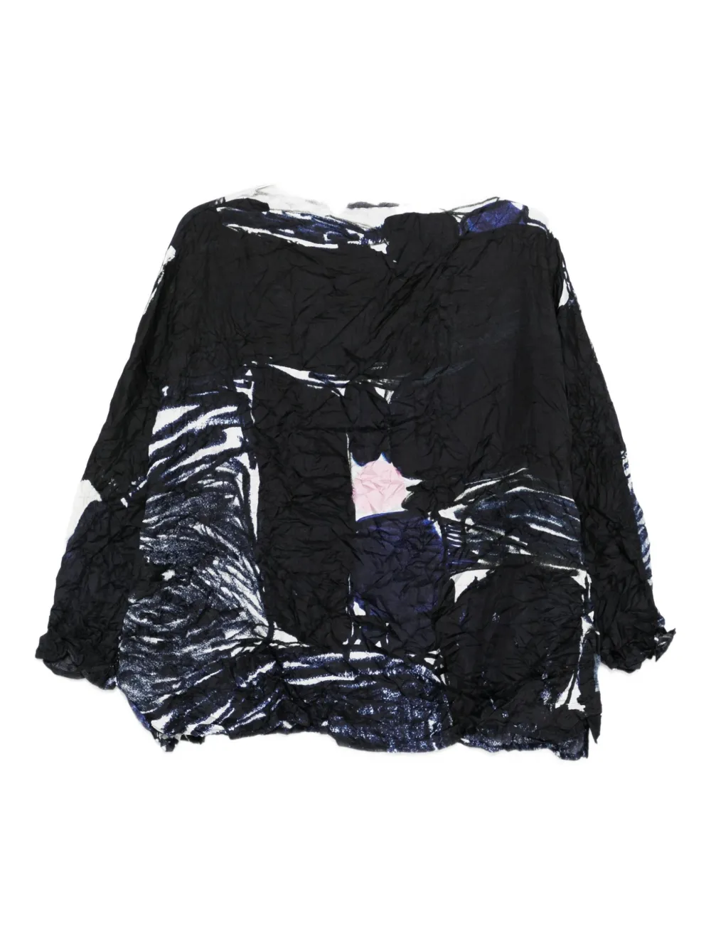 Daniela Gregis Abstract-print Top In Black