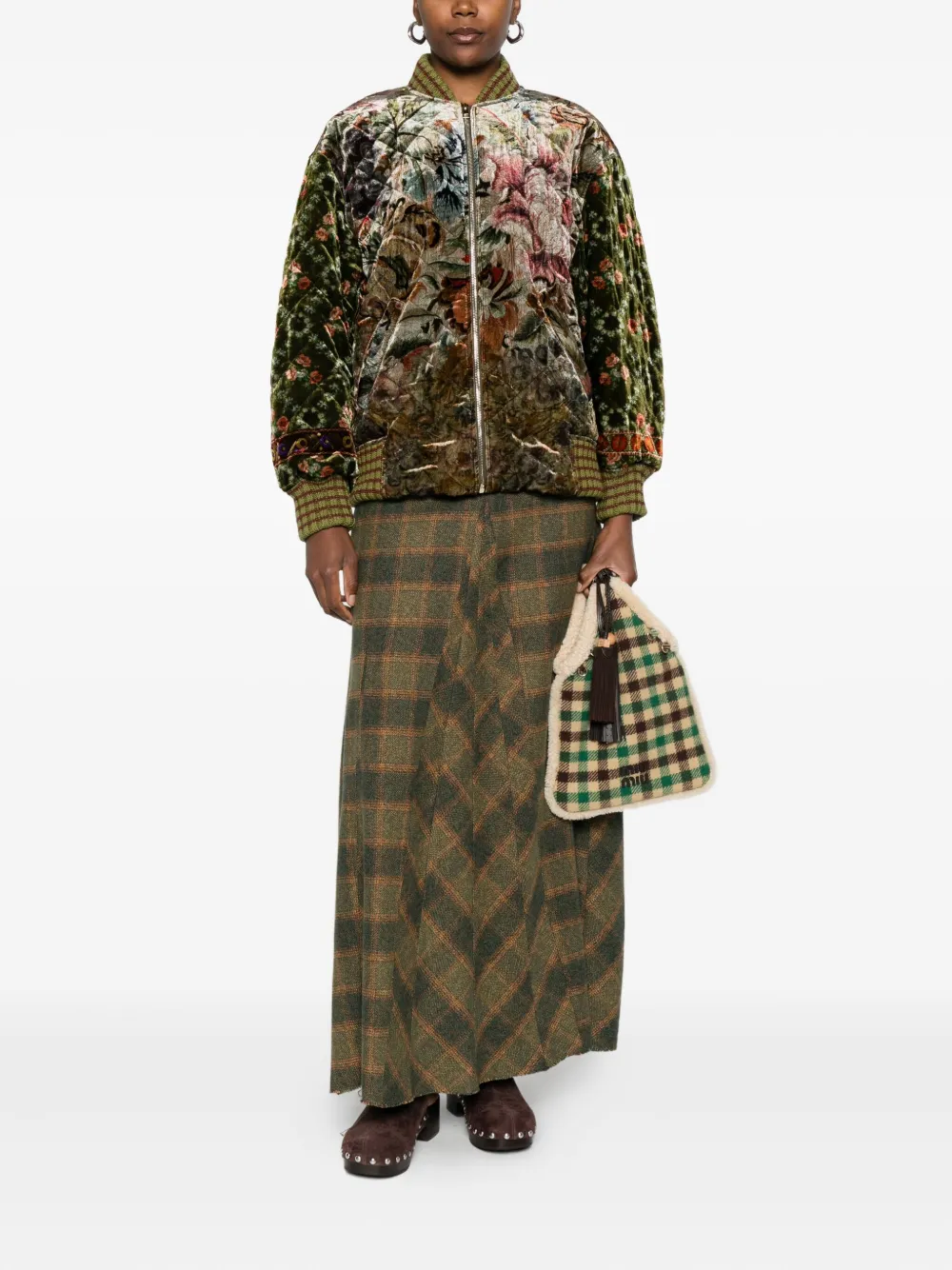 Pierre-Louis Mascia floral-pattern velvet bomber jacket | Varsity Jackets | Image 2