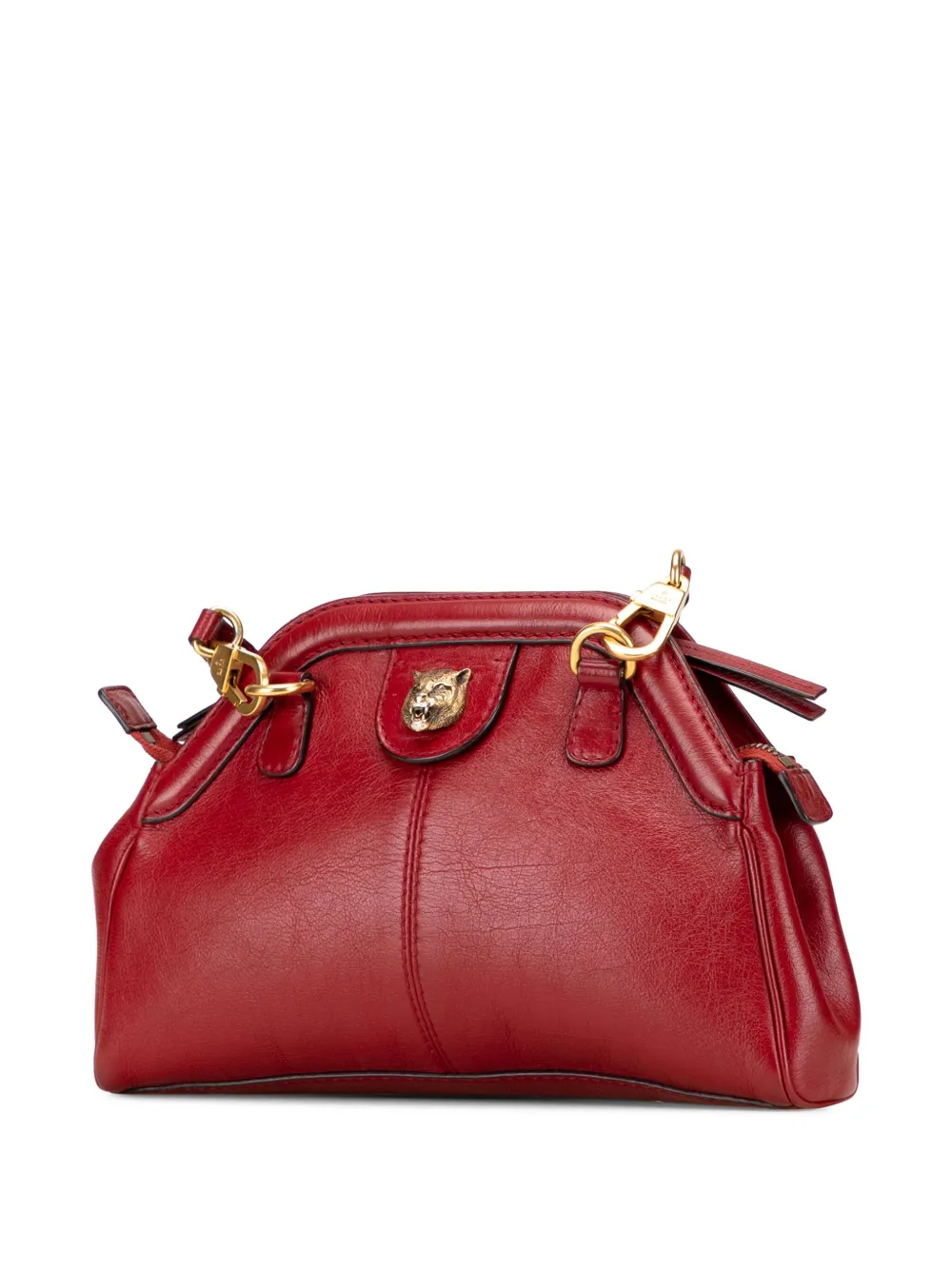 Pre-owned Gucci 2016-2025 Small Leather Re(belle) Crossbody Bag In Red