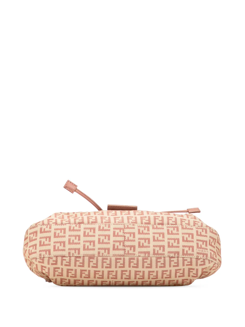 Pre-owned Fendi 2000-2010 Zucchino Canvas Drawstring Shoulder Bag In Brown