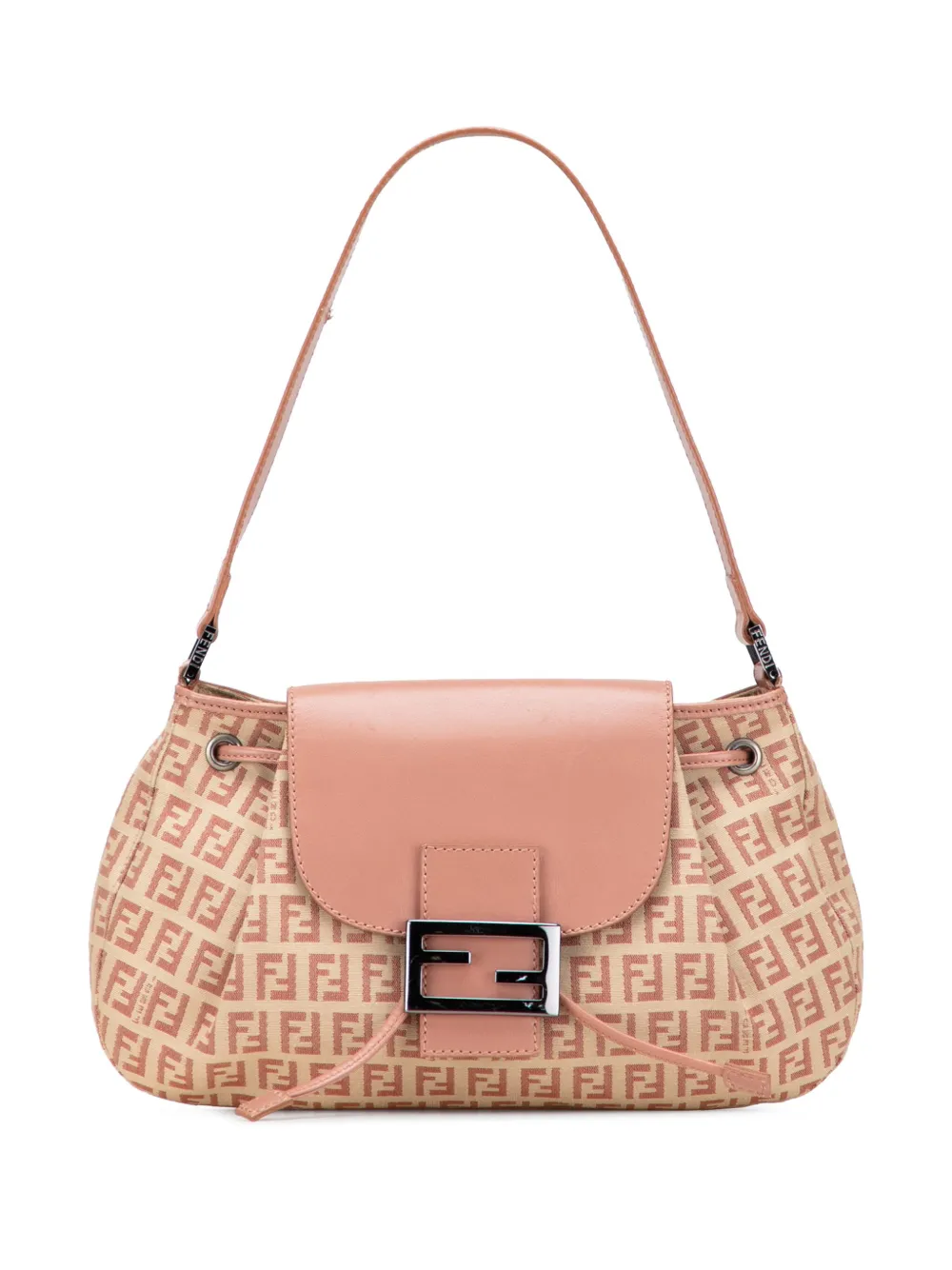 Fendi Pre-Owned 2000-2010 ズッキーノ キャンバス ドローストリング ショルダーバッグ - ブラウン Fendi Pre-Owned 2000-2010 ズッキーノ キャンバス ドローストリング ショルダーバッグ - ブラウン