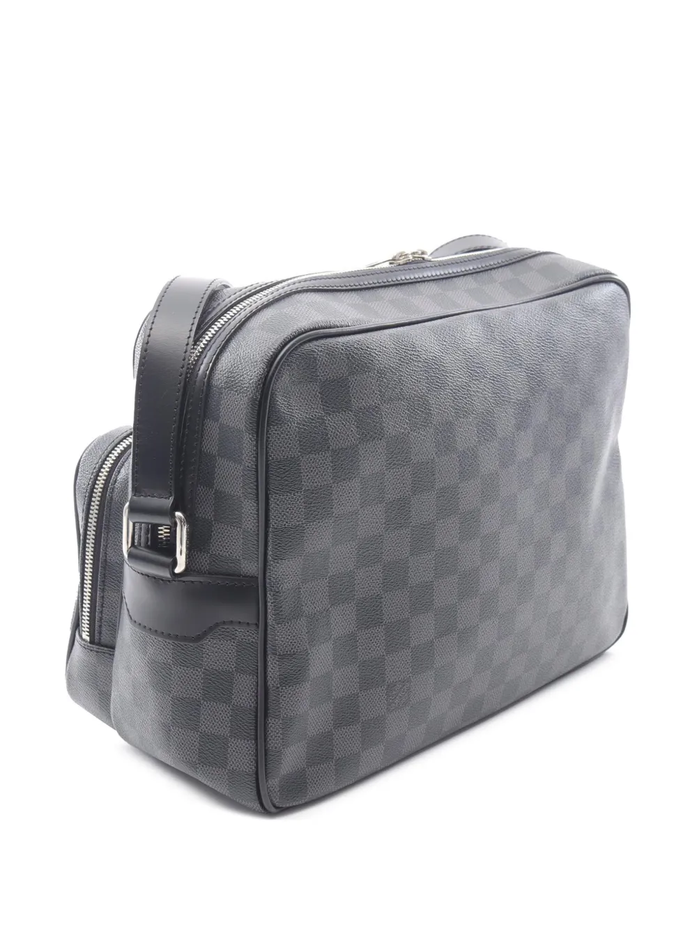 Pre-owned Louis Vuitton 2008 Damier Graphite Sac Leoh Crossbody Bag In Black