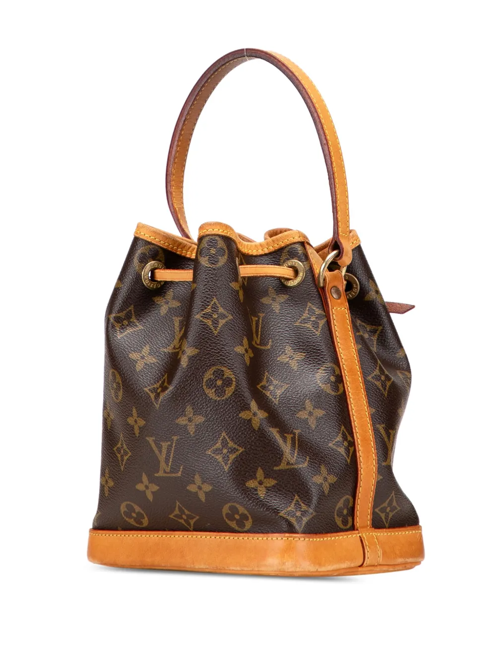 Pre-owned Louis Vuitton 2004 Monogram Mini Noe Bucket Bag In Brown