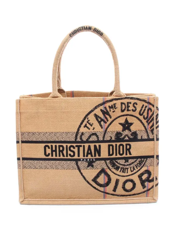 Christian Dior Pre-Owned 2018-2025 Medium Jute Embroidered