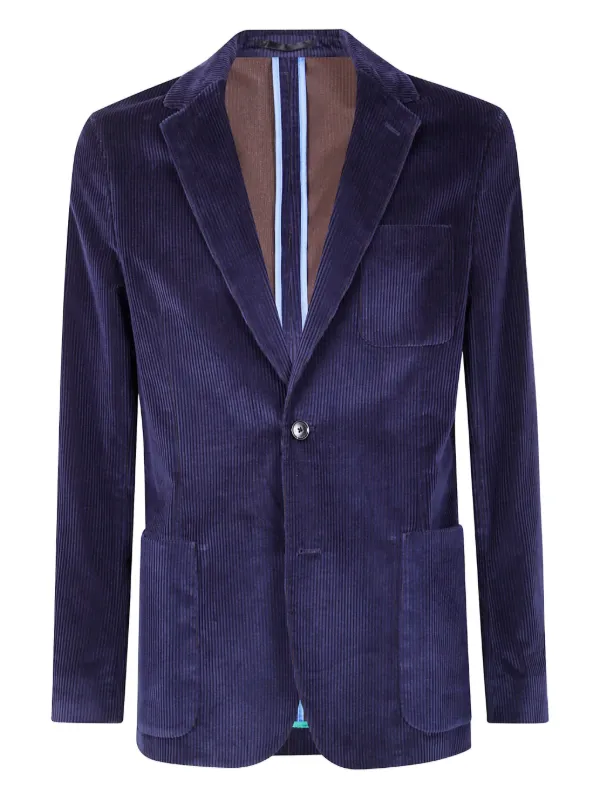 24h特別価格　ポールスミス ジャケット コーデュロイ 綿 総裏×柄 紺 L Paul Smith コーデュロイ ジャケット | ブルー | FARFETCH JP