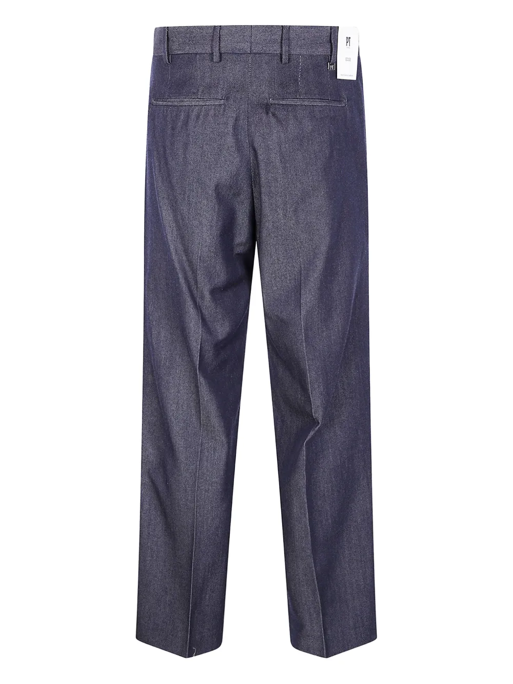 PT Torino pleat-detail trousers - Blauw