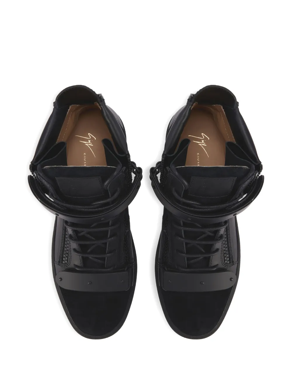 Giuseppe Zanotti COBY MATT sneakers met rits Zwart