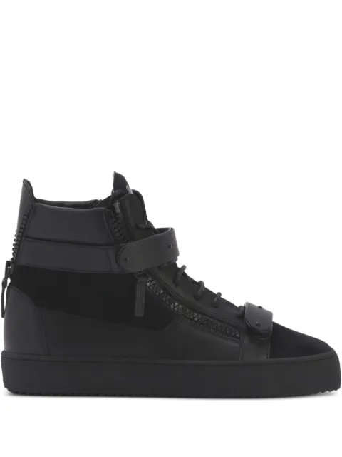 Giuseppe Zanotti COBY MATT lace-up side-zip sneakers