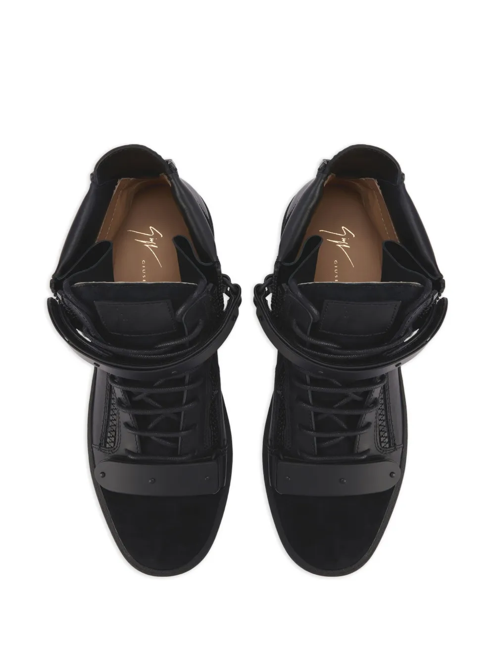 Giuseppe Zanotti COBY MATT sneakers met rits Zwart