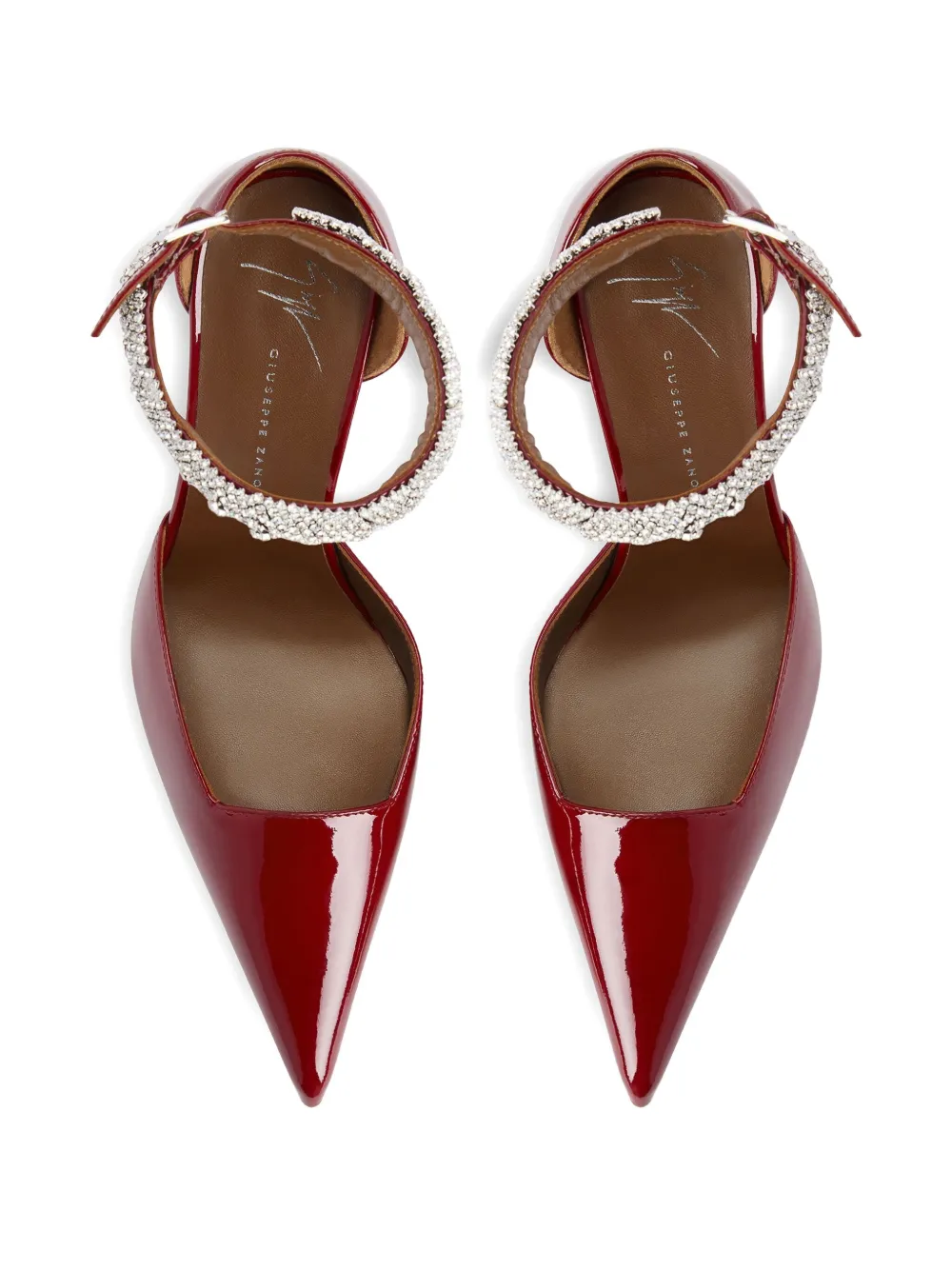 Giuseppe Zanotti 105mm Elenie Crystal-embellished Pumps In Red