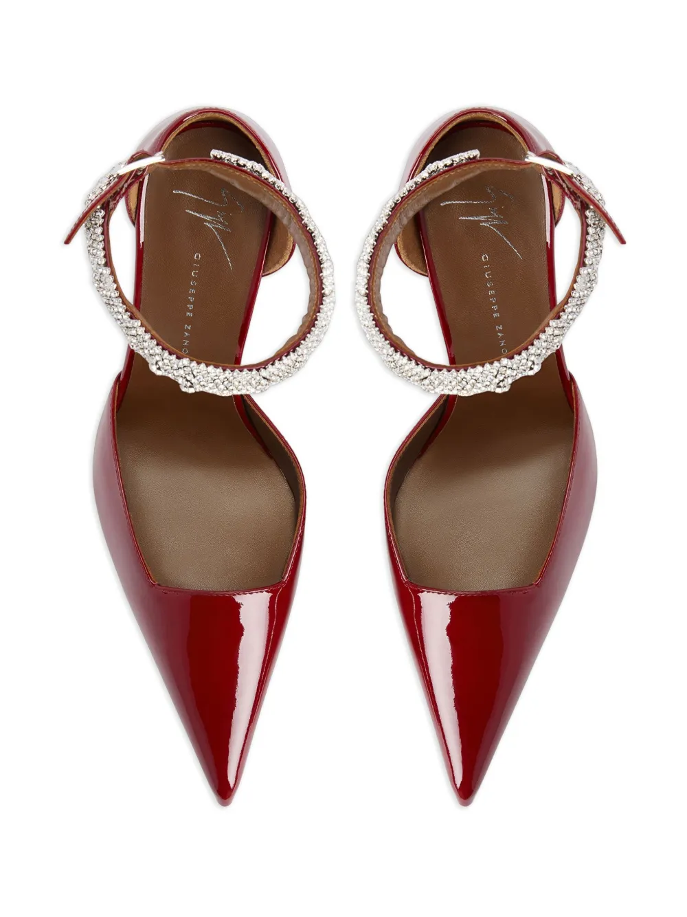 Giuseppe Zanotti 105 mm Elenie pumps verfraaid met kristallen Rood