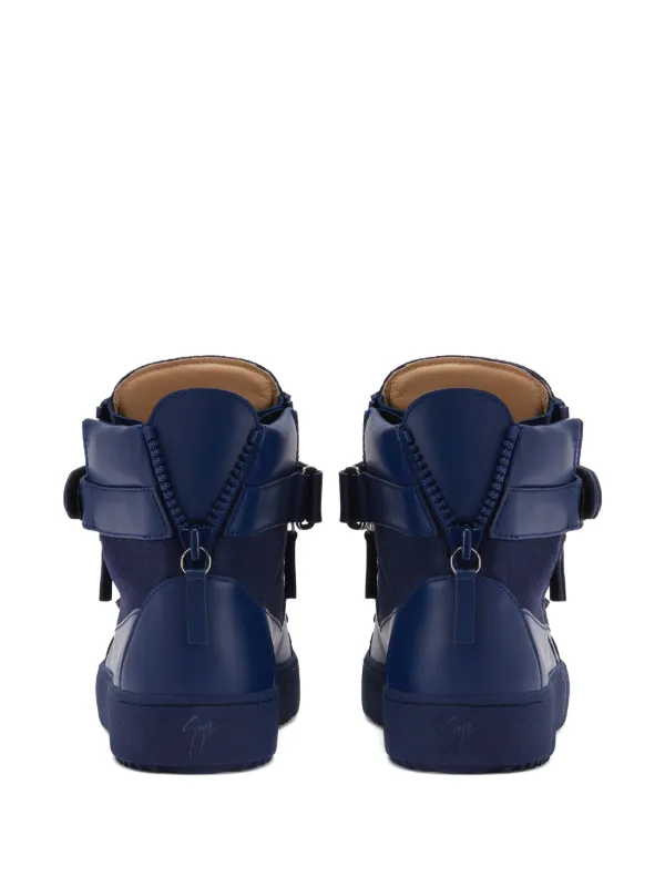 Giuseppe Zanotti COBY MATT lace-up hi-tops Sneakers | Blue