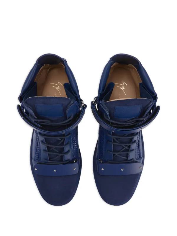 Giuseppe Zanotti COBY MATT lace-up hi-tops Sneakers | Blue