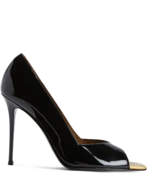 Giuseppe Zanotti 90mm Cherie Pleated Sandals | Black | FARFETCH