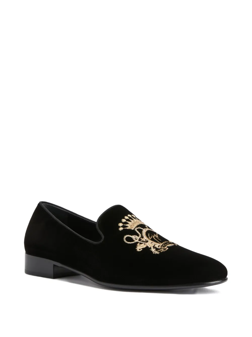 Giuseppe Zanotti Terence embroidered loafers - Zwart