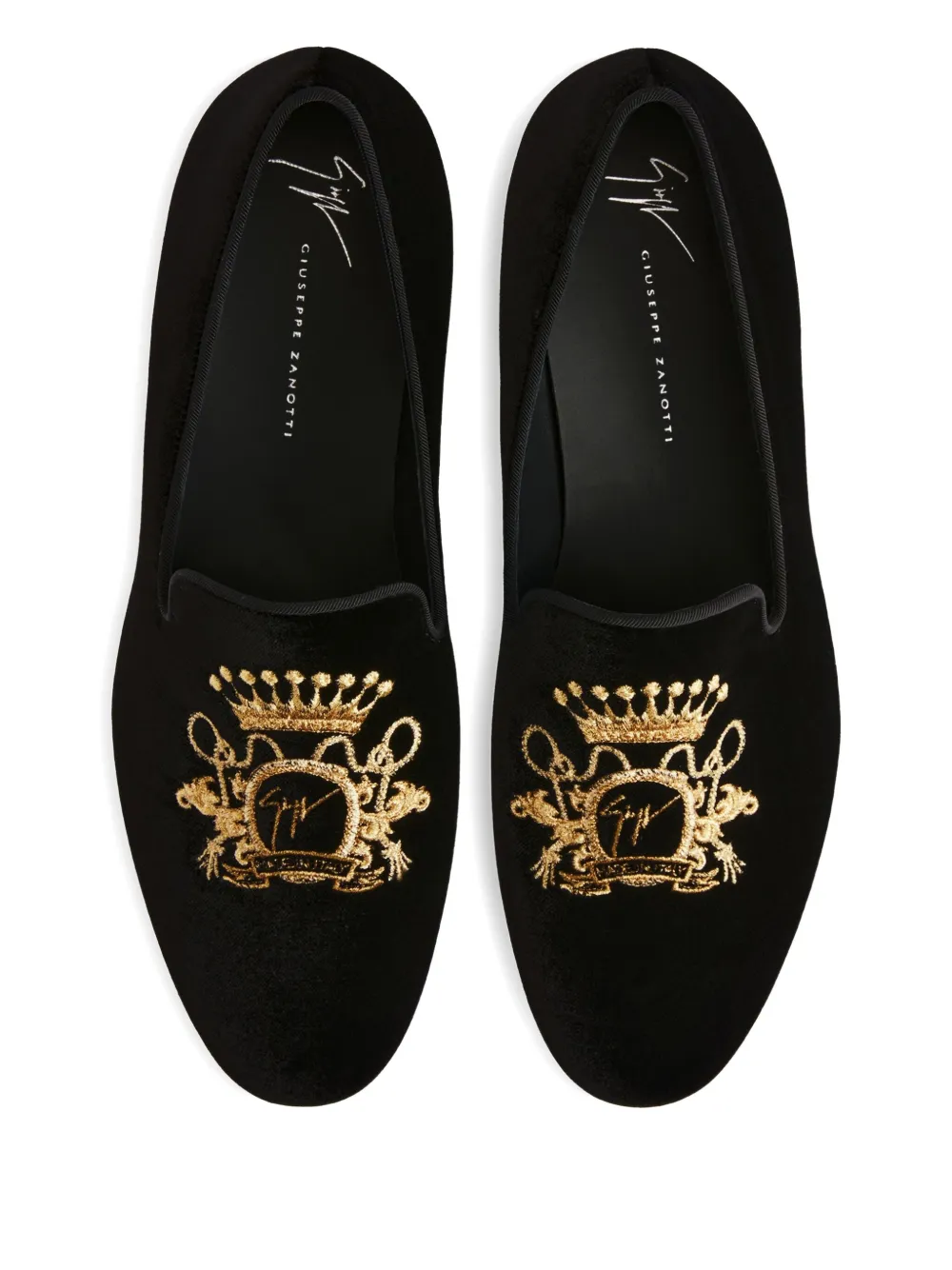 Giuseppe Zanotti Terence loafers met borduurwerk Zwart