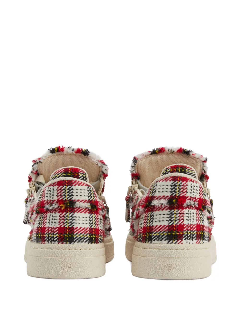 Giuseppe Zanotti Sneakers met tartan ruit Wit