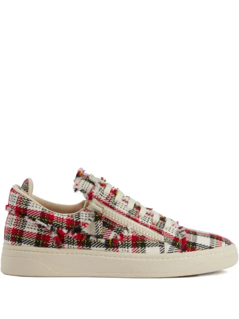 Giuseppe Zanotti tartan zip sneakers