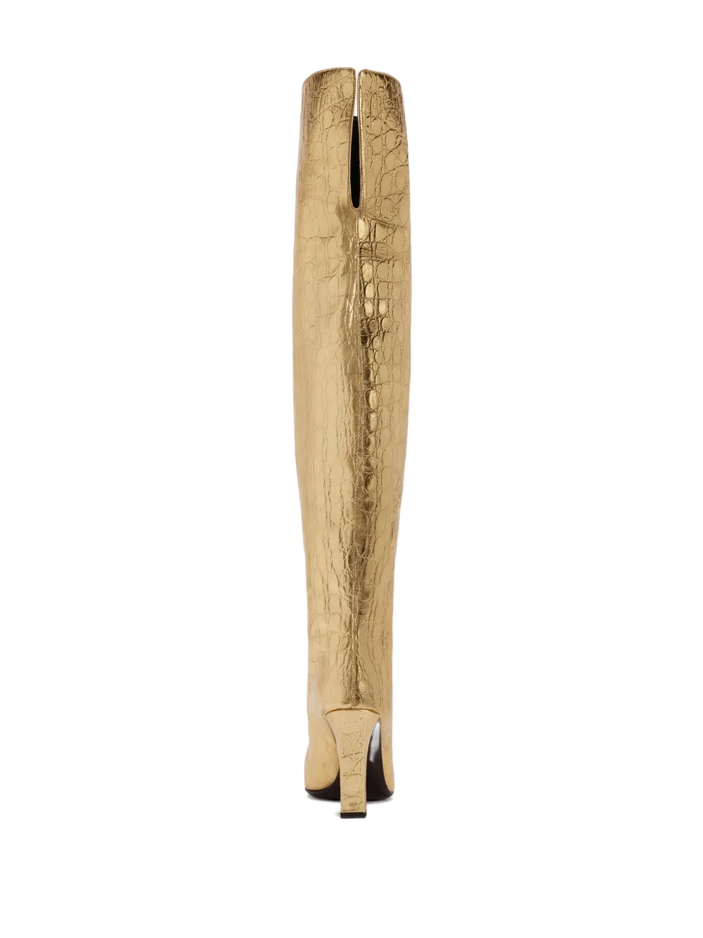 Giuseppe Zanotti 90mm Janiee Crocodile-print Boots In Gold