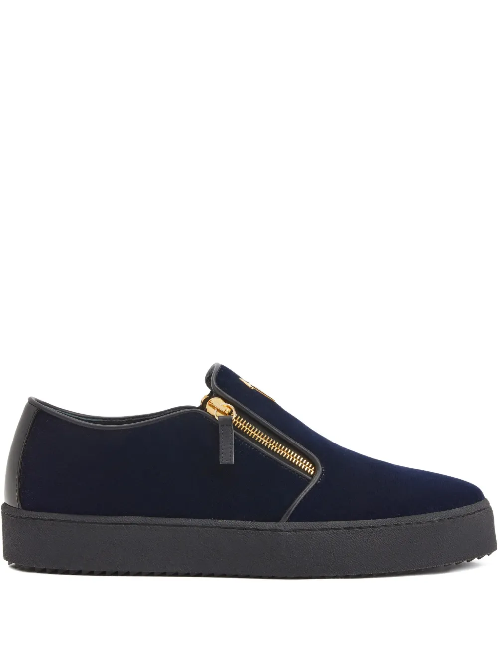 Giuseppe Zanotti Gz-kobe signature-detail zipped slip-ons | Blue | Image 1