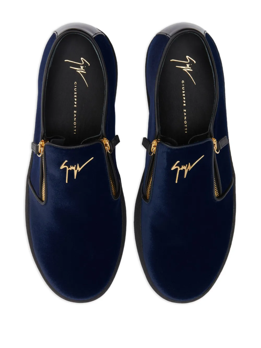 Giuseppe Zanotti Gz-kobe slip-on sneakers met rits en kenmerkende detail Blauw