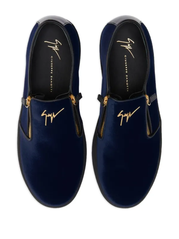 Giuseppe Zanotti Gz-kobe ジップ スリッポン | ブルー | FARFETCH JP