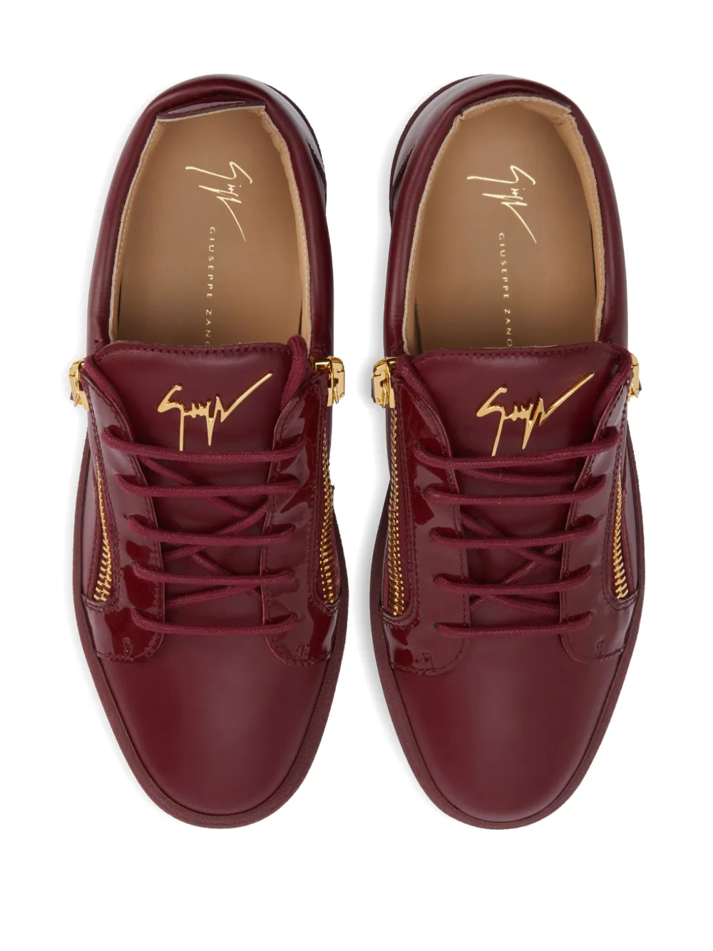 Giuseppe Zanotti FRANKIE sneakers van glanzend leer Rood