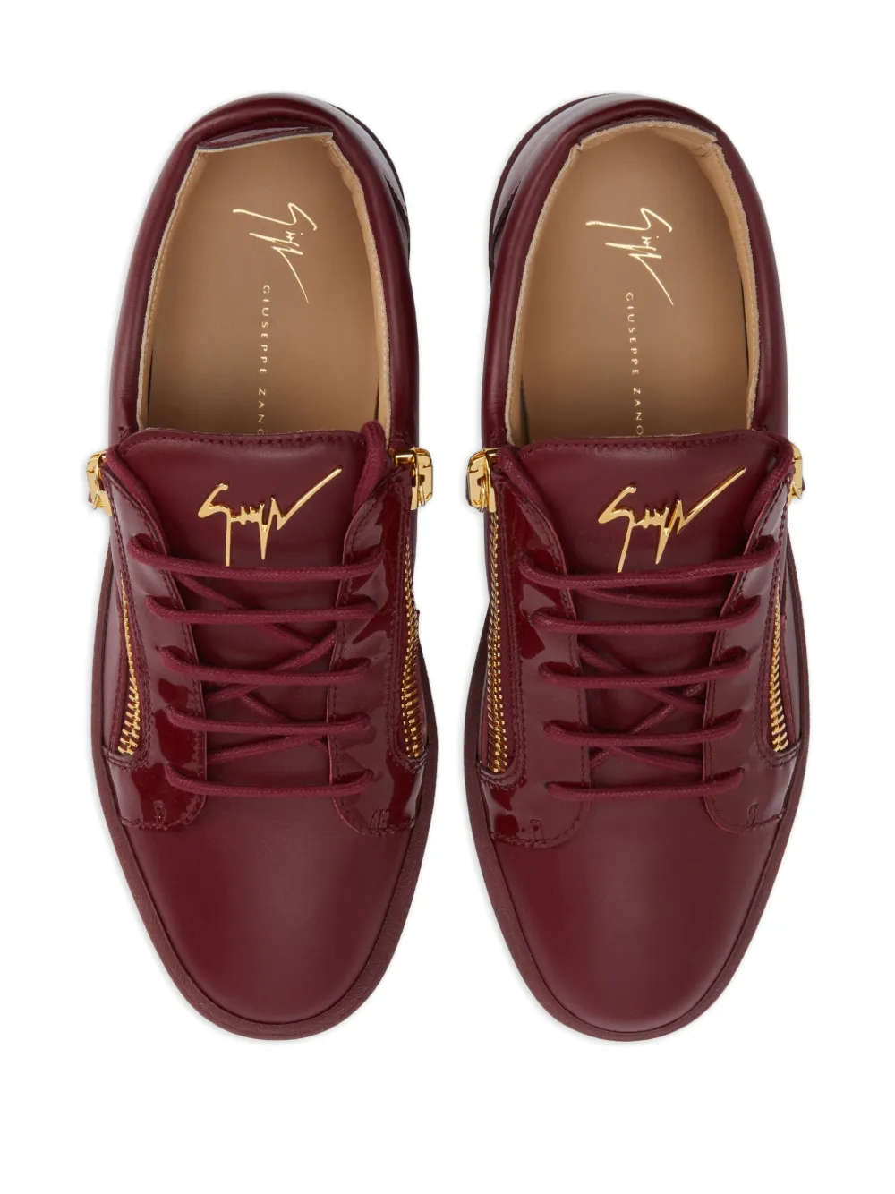 Giuseppe Zanotti FRANKIE sneakers van glanzend leer Rood