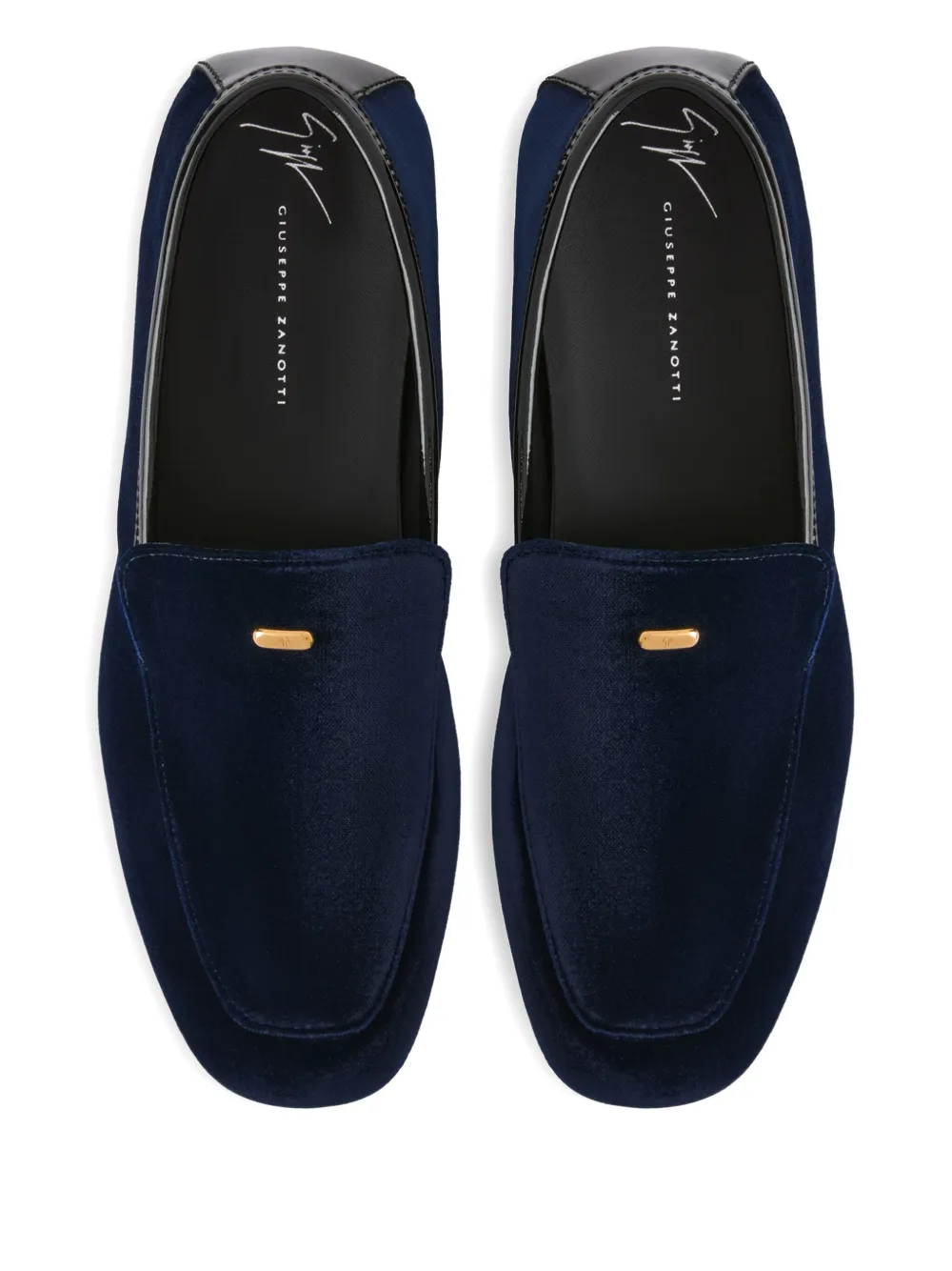Giuseppe Zanotti GZ DRIVER fluwelen loafers Blauw