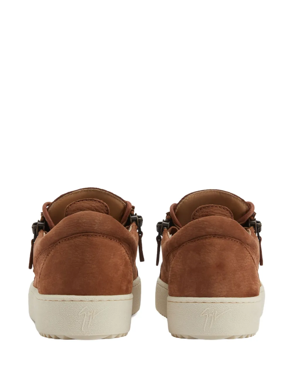 Giuseppe Zanotti FRANKIE leren sneakers met kenmerkend detail Bruin