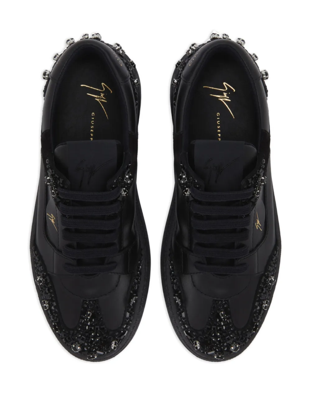 Giuseppe Zanotti GZ94 sneakers met geborduurde stras Zwart