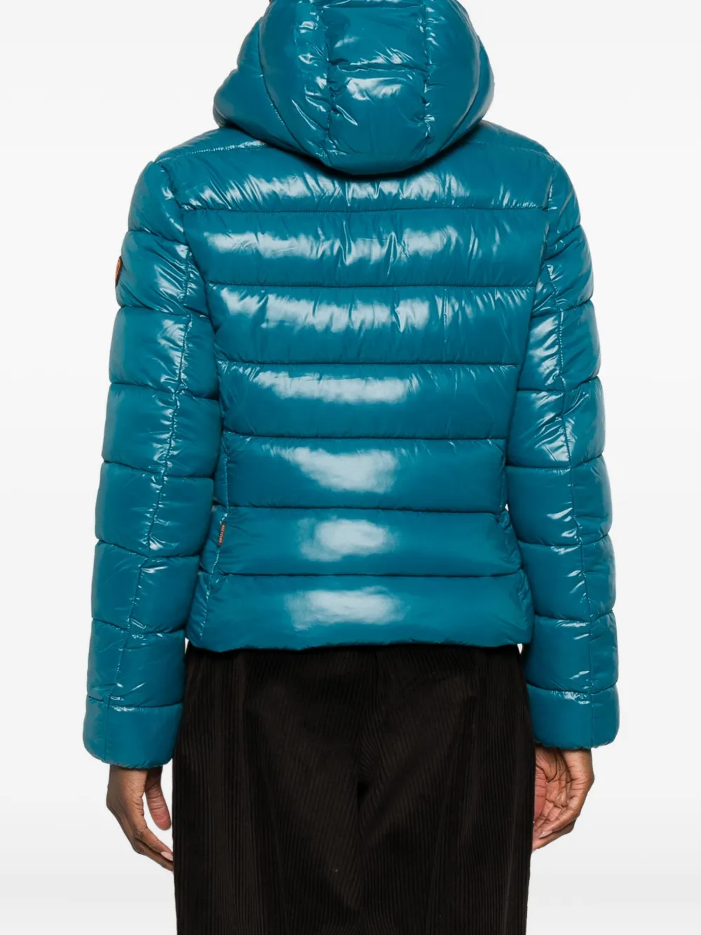 Save The Duck Hooded Padded Jacket In Blue
