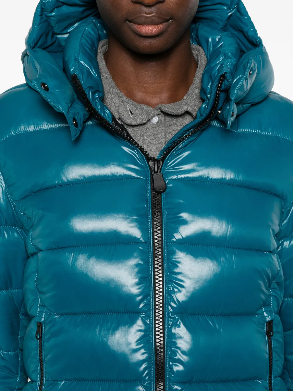 Save The Duck Hooded Padded Jacket In Blue