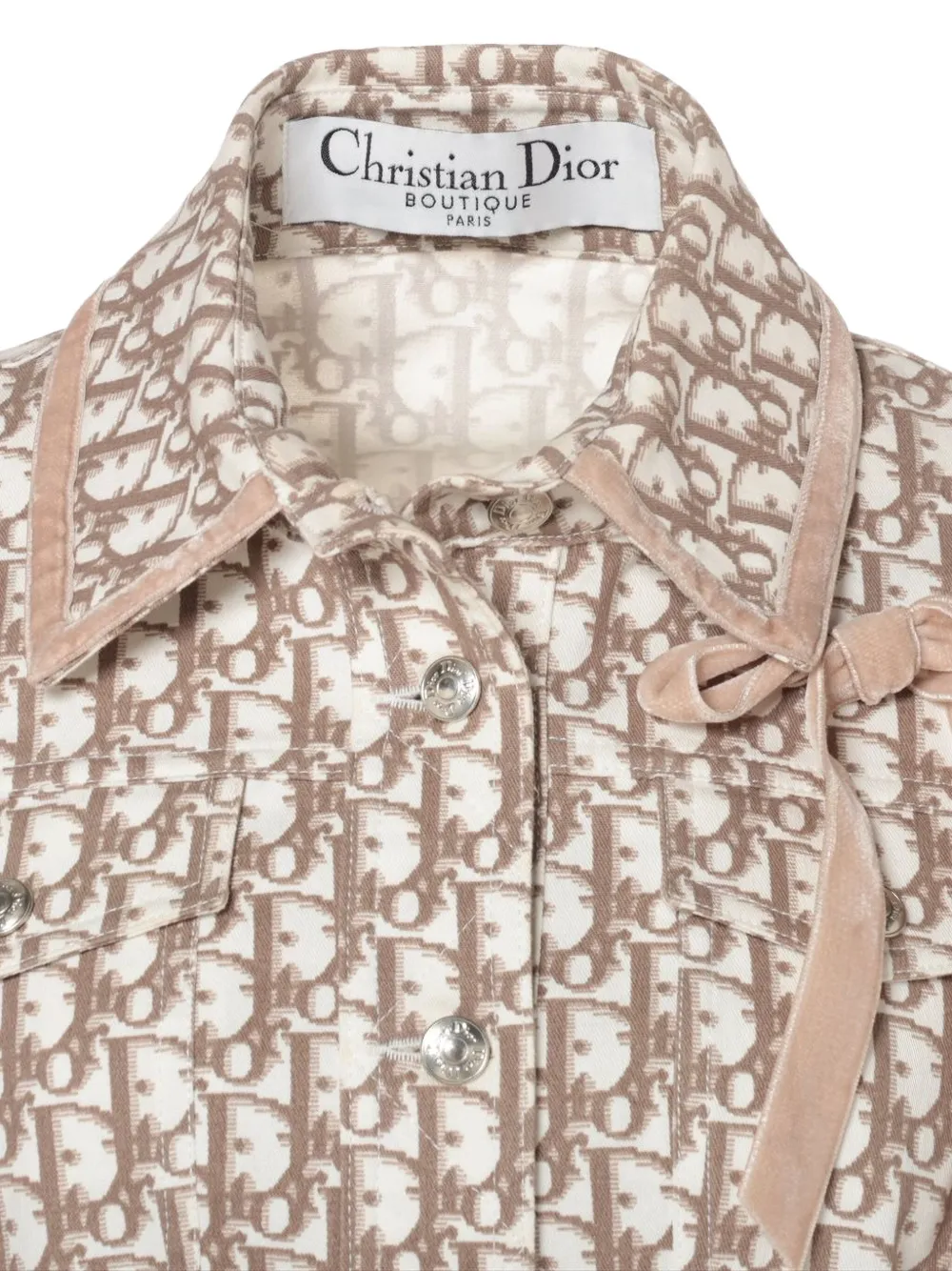 Pre-owned Dior 2005 Oblique-monogram Jacket In White