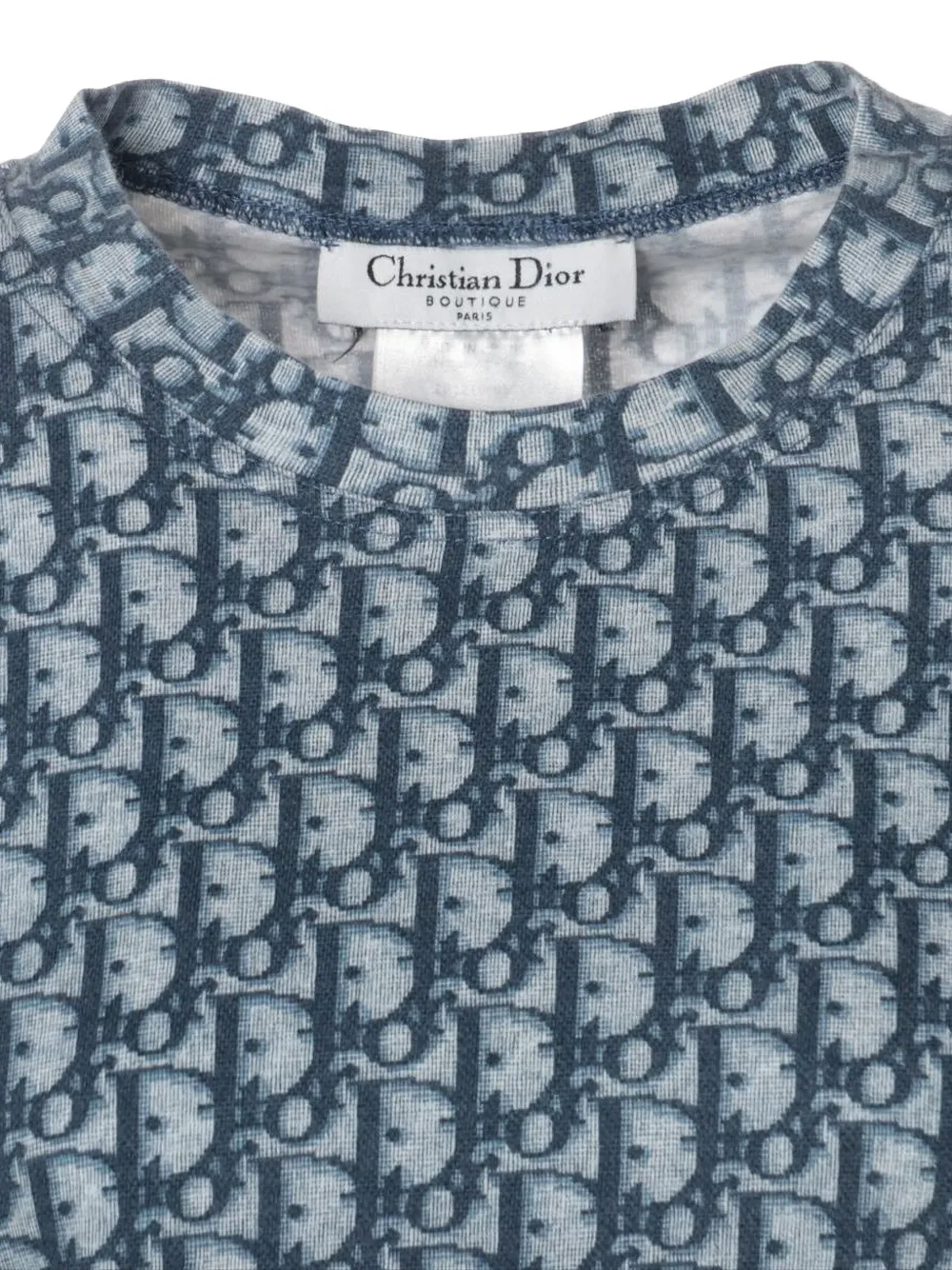 Pre-owned Dior 2000s Trotter-monogram Short-sleeve T-shirt In Blue