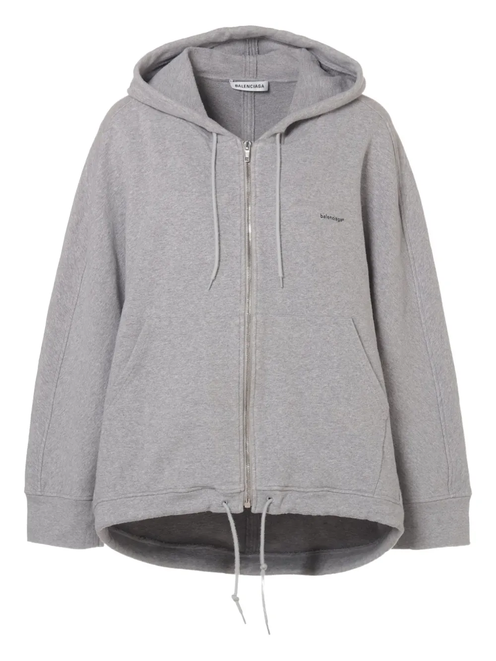 Balenciaga Pre-Owned 2016 logo zip-up hoodie | Grey | Image 1
