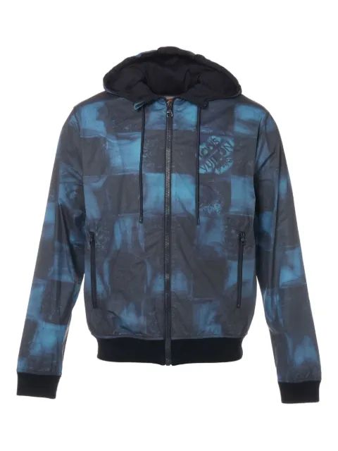 Louis Vuitton Pre-Owned 2021 Damier Salt-print hooded jacket
