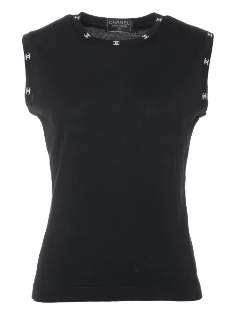 CHANEL Pre-Owned CC Mark sleeveless shirt