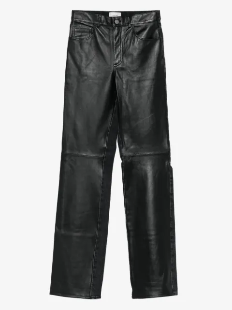 Haikure Calça com recorte de couro