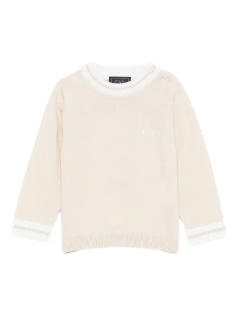 Fay Kids contrasting-trim jumper