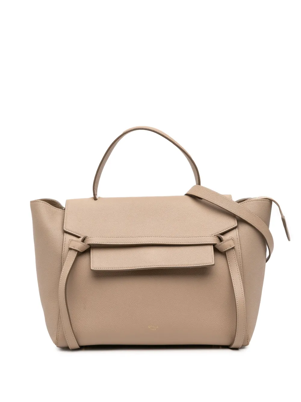 Celine Pre-Owned 2016 ミニ グレインカーフスキン ベルト バッグ サッチェルバッグ - ブラウン Celine Pre-Owned 2016 ミニ グレインカーフスキン ベルト バッグ サッチェルバッグ - ブラウン