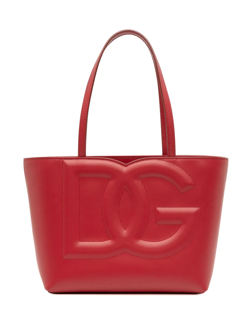 Dolce & Gabbana Pre-Owned 2021-2025 Small Calfskin DG Logo Shopper tote bag | Red | Image 1