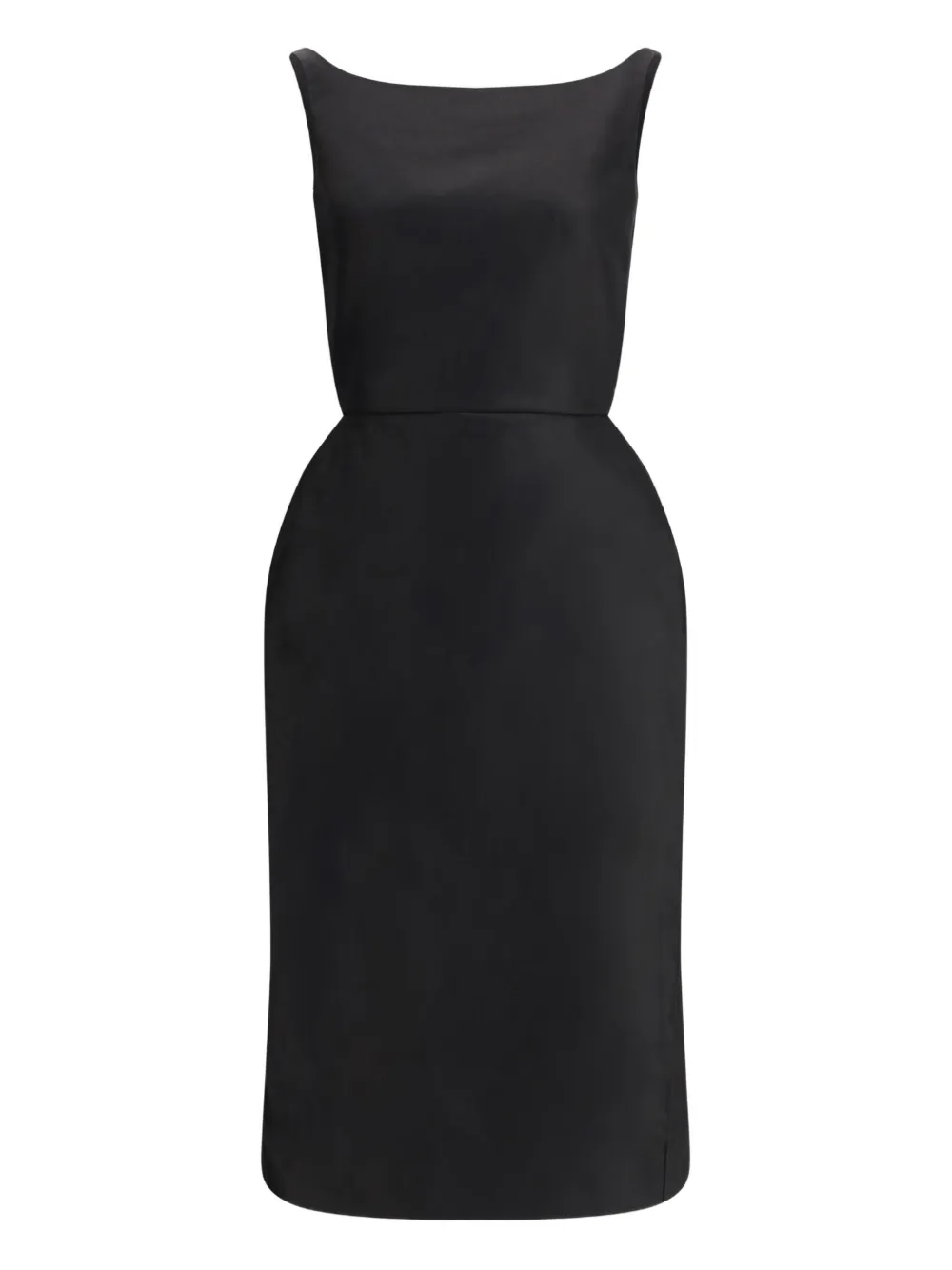 Magda Butrym Midi Square Neck Dress In Black