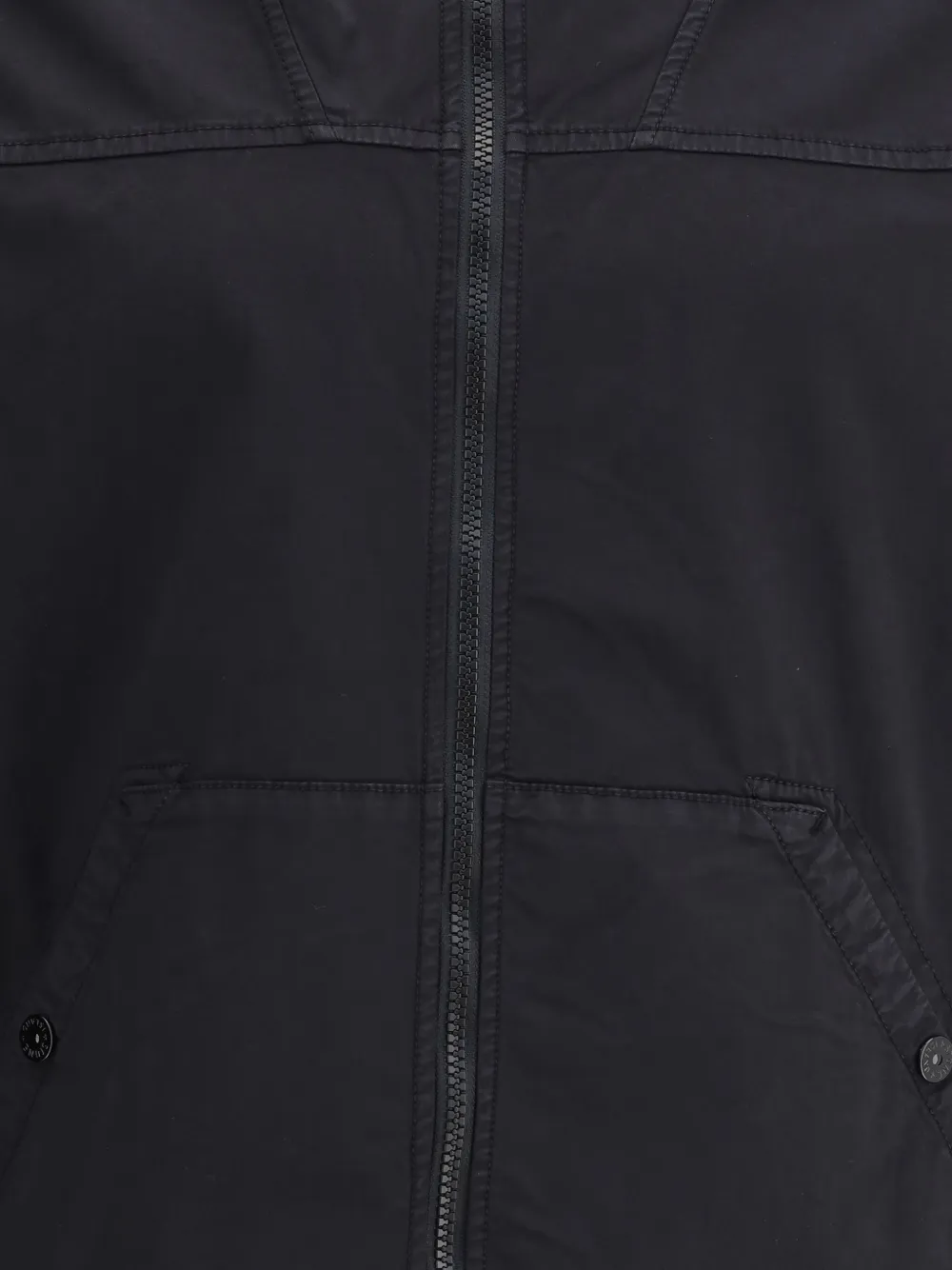Stone Island Compass-patch Hooded Jacket In Black